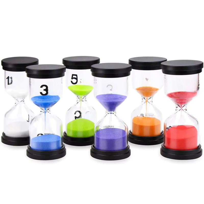 Minimalistische Sanduhr aus Glas in Mehrfarbig als dekorativer Sandtimer für Kinder und Home Decoration - Bild 6