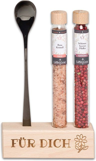 Löffelgeist Geschenkset Rosa Kristallsalz & Schinusbeeren 2 x 80 g - Bild 1