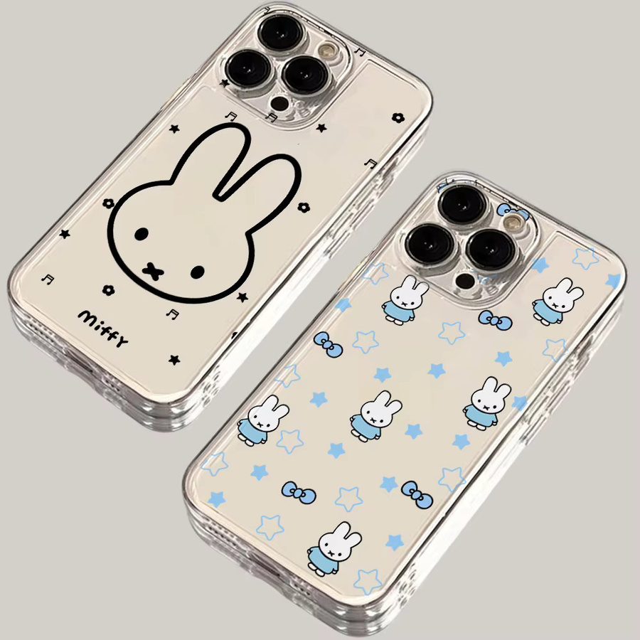 Miffy Handyhülle mit Cartoon Kaninchen Design für Redmi Note 15 14 13 12 11 10 Pro Plus 5G und Redmi 14C 13C 12C 10C aus transparentem TPU - Bild 1