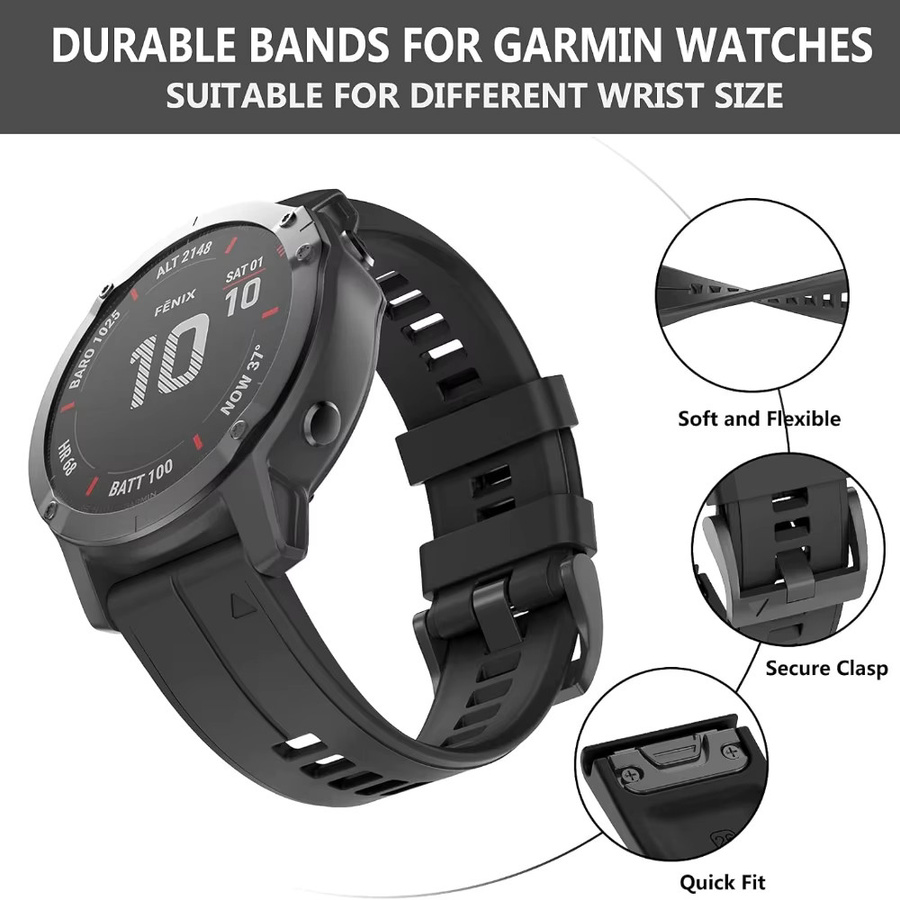 Uhrenarmband Silikon, Unisex, 22/26mm - Bild 4