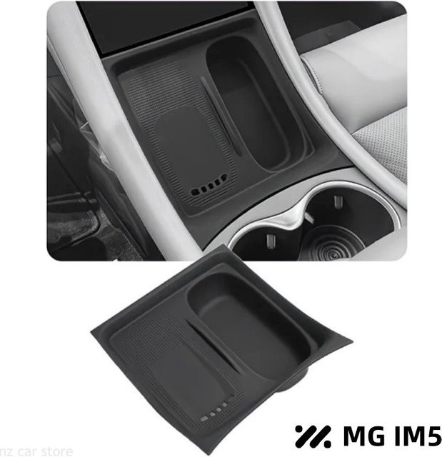 Aerge Drahtloses Lade-Silikonpad als Organizer und Innenzubehör für MG IM5 IM Motors L6 2025 2026, Schwarz - Bild 1