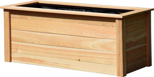 dobar Hochbeet aus Holz in Braun für den Gemüse- und Kräutergarten, B/T/H: 65 x 60 x 60 cm - Bild 2
