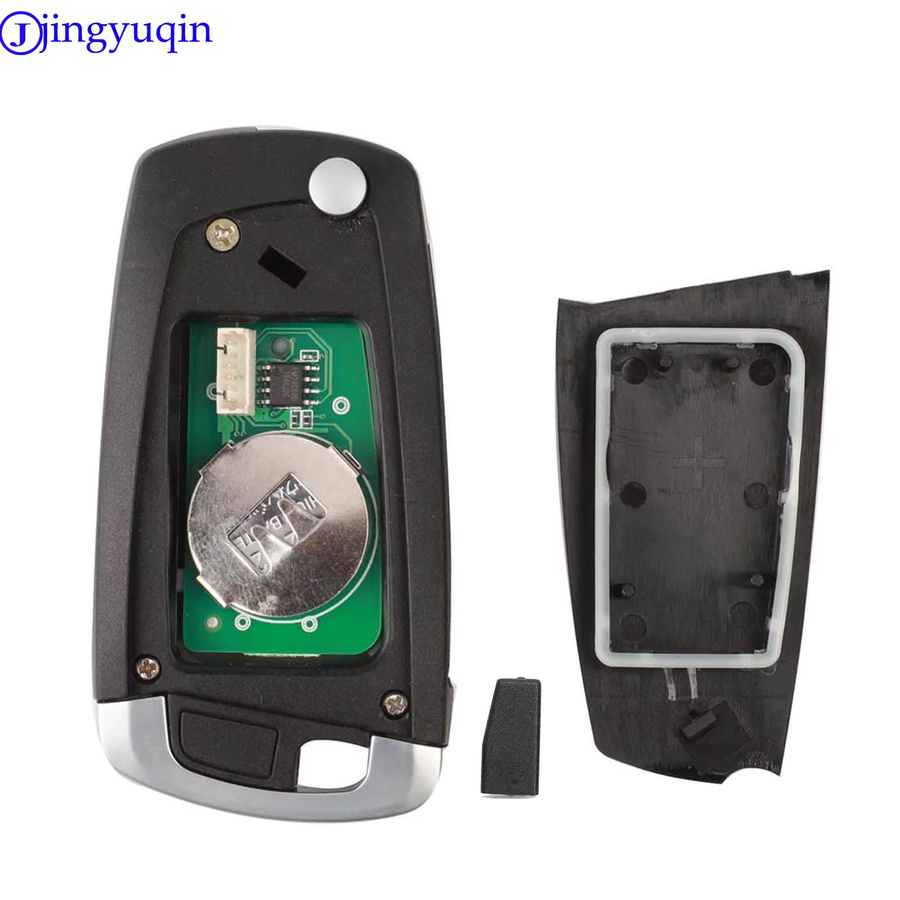 Jingyuqin EWS Flip Remote Key mit PCF7935AA ID44 Chip für BMW E38 E39 E46 M5 X3 X5 Z3 Z4 in Schwarz - Bild 2