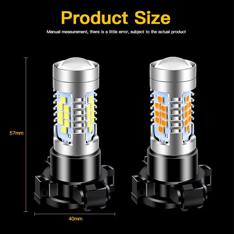 APMATAUTO 2er-Set LED Blinkerlampen PY24W PH24WY 5200s Canbus Fehlerfrei 6W 30SMD 12V - Bild 2