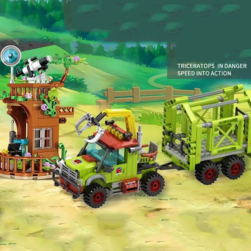 Mengwoha Jurassic Dinosaurier Welt Bausteine Set mit Tierfiguren und Roboter in Mehrfarbig - Bild 2