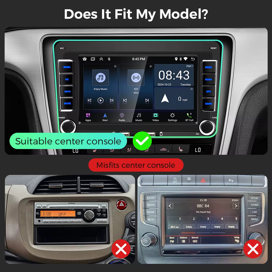 GEARELEC Android 13 Autoradio mit 7 Zoll Display und GPS in Schwarz für VW Volkswagen Skoda Octavia Golf 5 6 Touran Passat B6 Polo Jetta Caddy - Bild 6