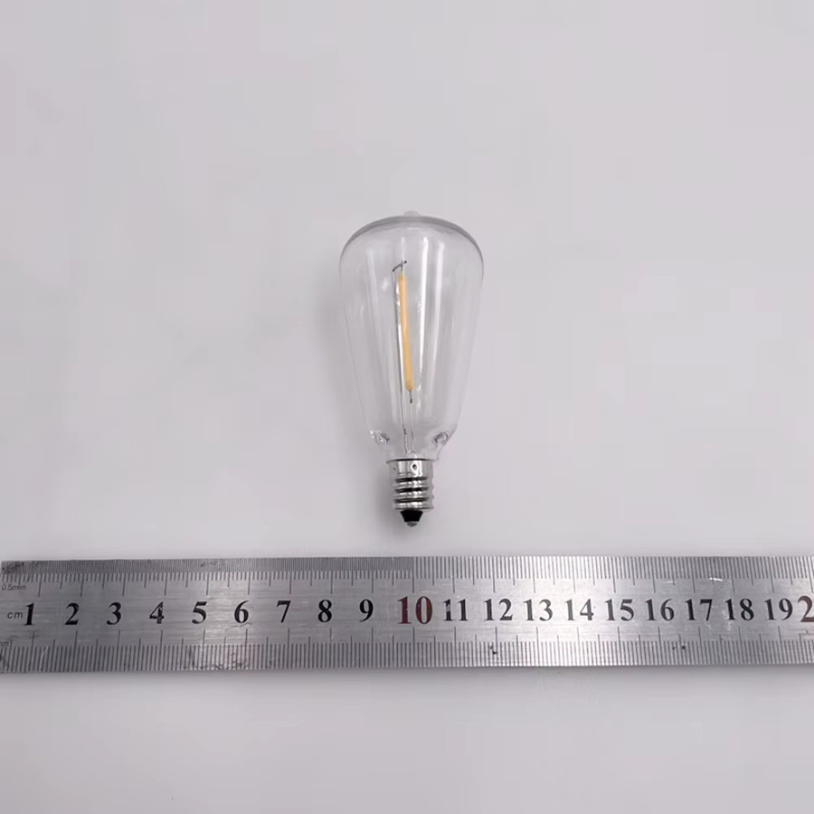 10er Set DACHAN LED Edison Ersatz Glühbirnen ST38 mit E12 Sockel, warmweißes Filament-Licht, transparentes Glas für Indoor und Outdoor - Bild 2