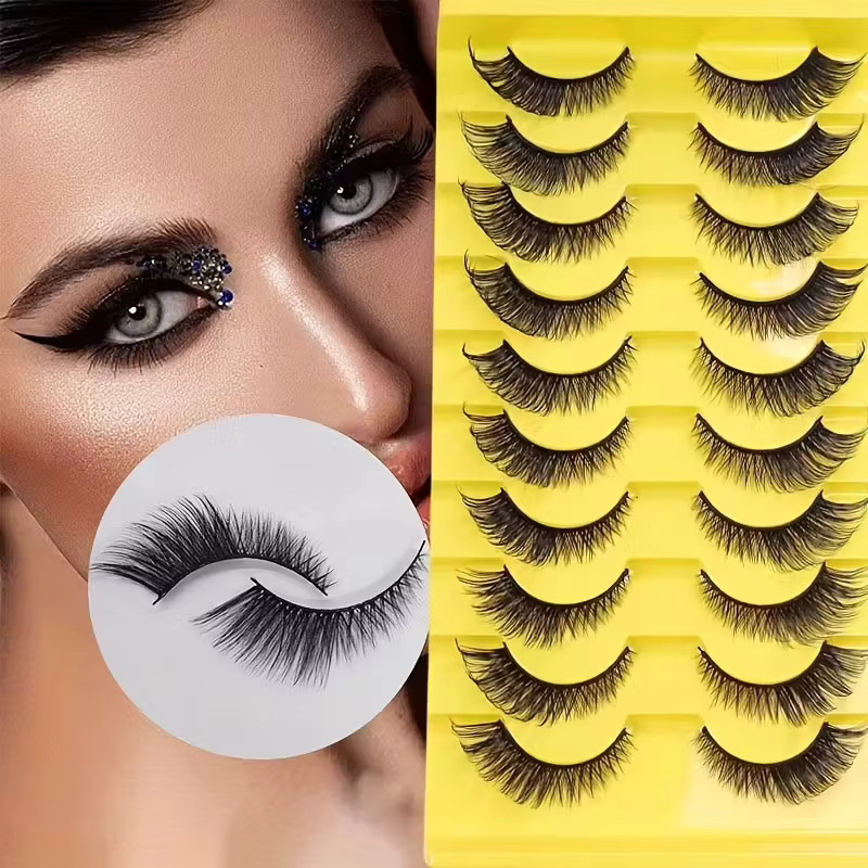 LIMEIKAI Wimpern Fox-Serie, Black, 10 Paar - Bild 3