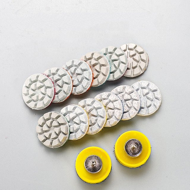 Selbstklebende Mini-Diamant-Polierpads für Marmor, Granit und Edelsteine, 25 mm, Orange - Bild 1
