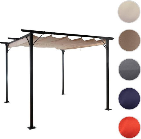 MVG Pergola MVG-C42 mit Schiebedach in Weiss, B/T: 300 x 300 cm, 6-cm-Gestell aus Stahl - Bild 1