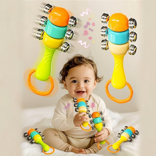 Ein Satz handgekurbelter Glockenspiele, Kunststoff, Bunt / Mehrfarbig - Bild 1