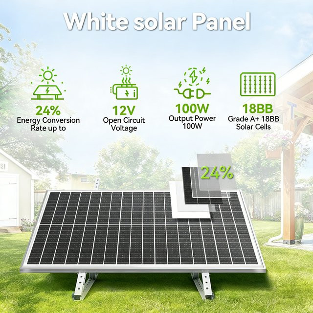 RVPOZWER 2er Set Monokristalline Solarpanels 200W 12,8V 12BB Schwarz Wasserdicht für Wohnmobil Marine und Camping - Bild 1