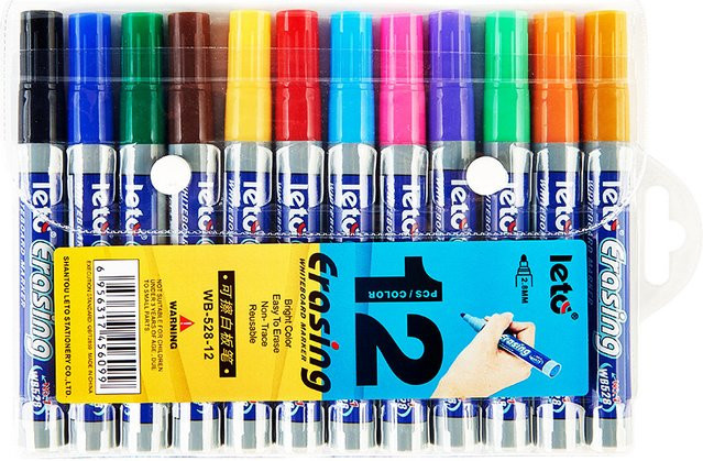 POP 8/12 farbiges Whiteboard-Marker-Set, nachfüllbare Marker mit Bullet-Spitze, ungiftig und sicher für Büro und Schule - Bild 1