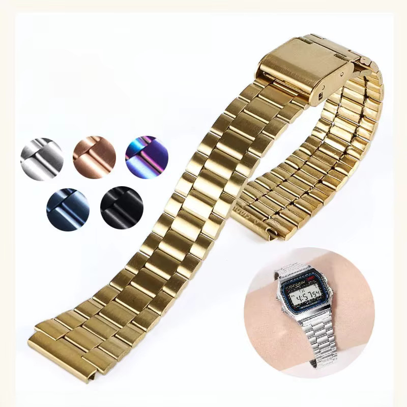 Casio Uhrenarmband Edelstahl, Gold, 18 mm, Unisex - Bild 3