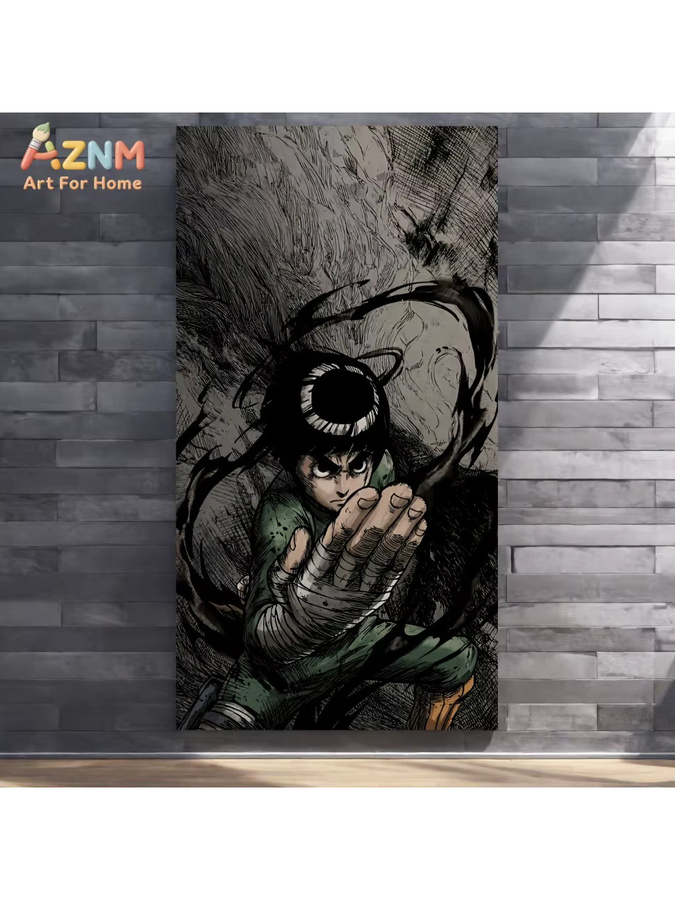 Kayou Naruto Rock Lee Leinwand-Wandkunstdruck im Sketch Style, mehrfarbig, ungerahmt - Bild 3