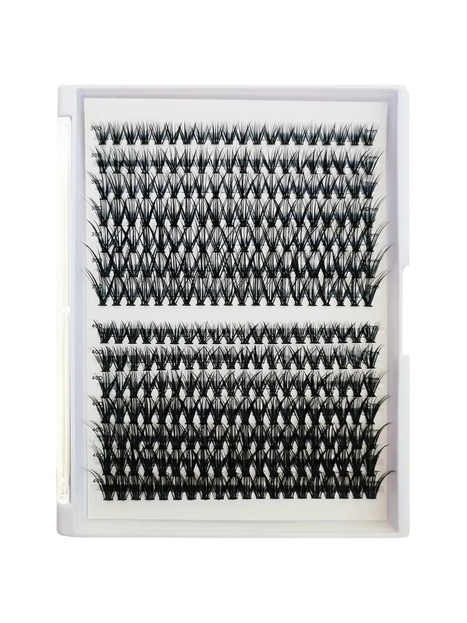JIEFUXIN Einzelwimpern-Cluster D-Curl Wispy, 280 Stück - Bild 7