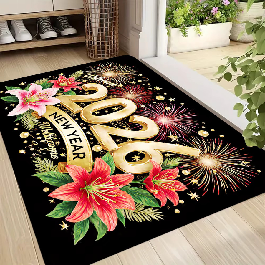 VIKAMA Blumenmatte Floral, Rechteckiger Teppich in Multicolour für Wohnzimmer, Schlafzimmer, Küche oder Badezimmer - Bild 3