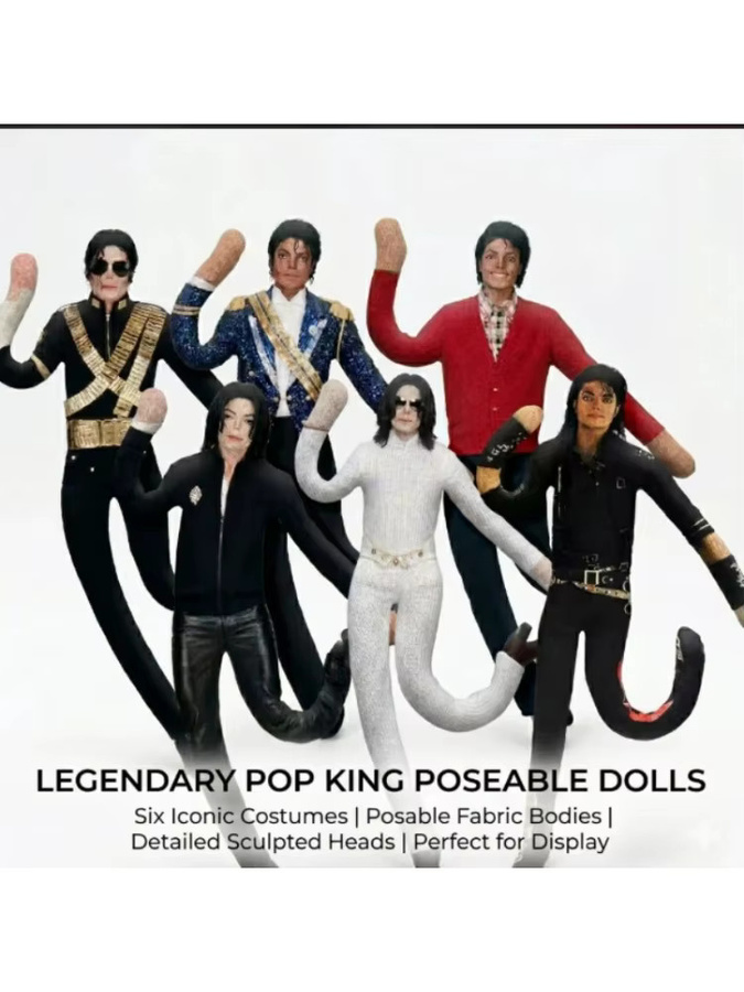 Bandai Michael Jackson Plüschpuppe, Stofftier Figur, Bunt / Mehrfarbig - Bild 1