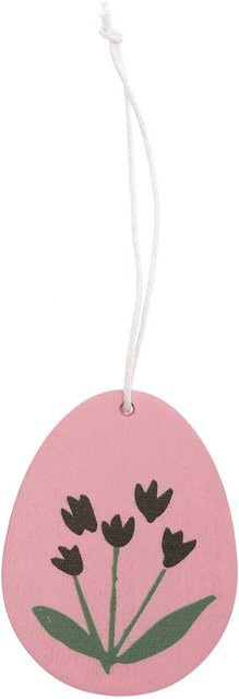 Rico Design Holzhänger Osterei Blume in Rosa für Ostern und Frühling - Bild 1
