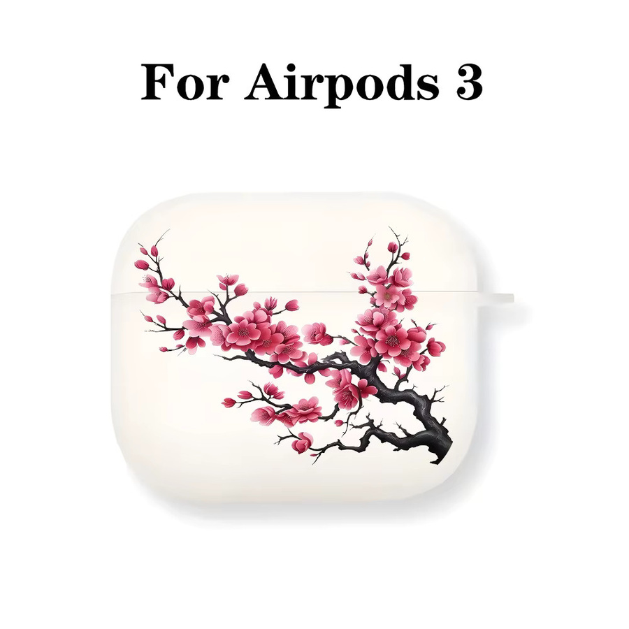 Rosa Blumen-Nachtlicht Silikon-Schutzhülle für Apple AirPods 4, 3, 2, 1 und AirPods Pro 2, 3, Pro - Bild 4