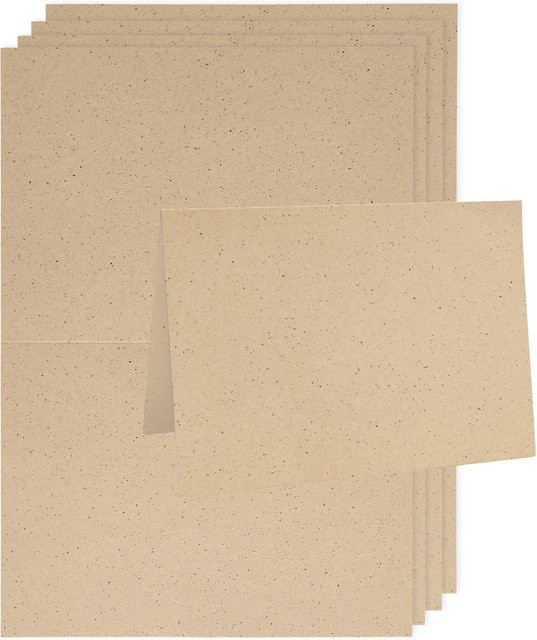 Rico Design Paper Poetry Renew Karten A6 in Cappuccino - Bild 1