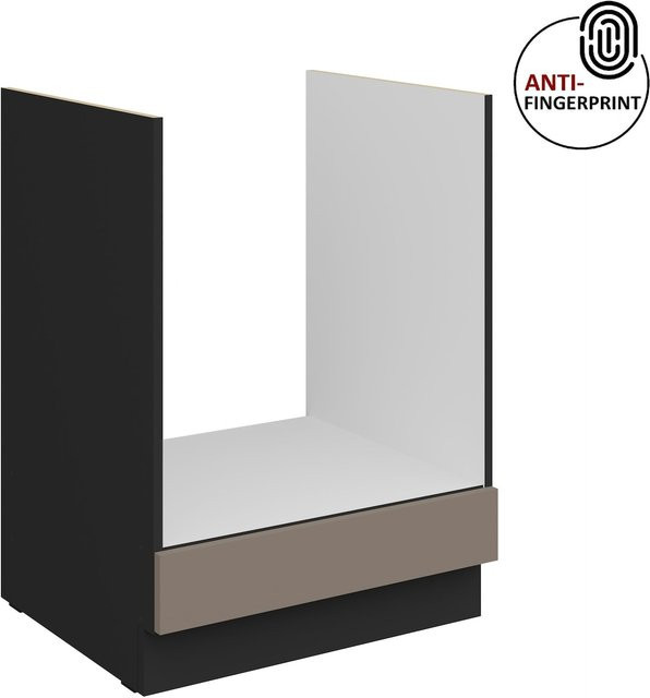 Küchen Herdschrank ARIA in Sandgrau matt mit Anti-Fingerprint-Beschichtung, Breite: 60 cm - Bild 1