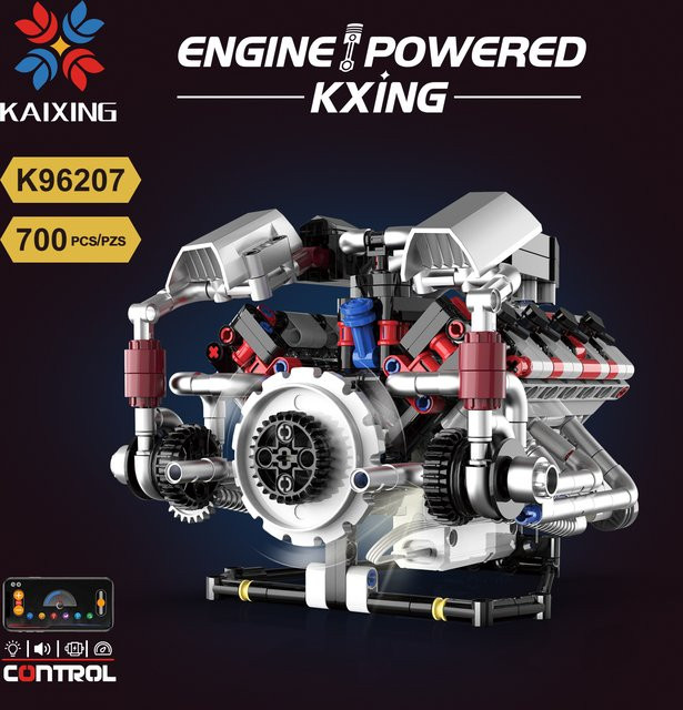 CETYL F40LM V8 Motor MOC Super Sport Auto App-gesteuertes elektrisches Baustein-Modell in Mehrfarbig mit 700 Teilen - Bild 1