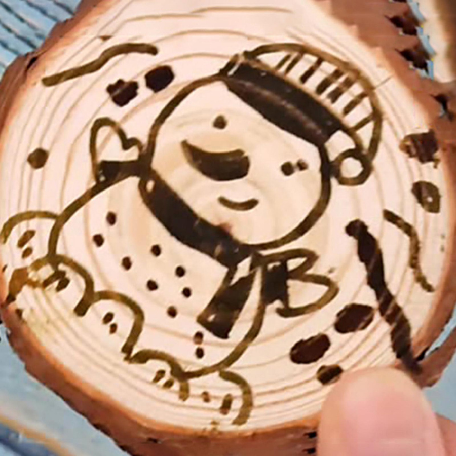 KONNWEI Pyrographie Marker Doppelspitzig in Grau für DIY-Projekte - Bild 4