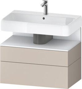 Duravit Waschtischunterschrank Qatego Wandhängend in Weiß oder Beige, B/T/H: 79 x 47 x 59 cm - Bild 1