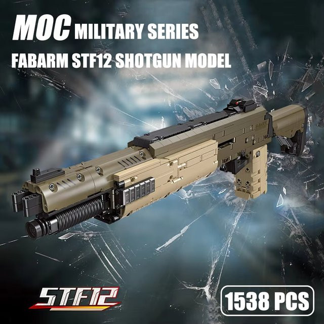 FABARM STF12 Technische Militär-Serie Schrotflinte, Bausteine, 1538 Teile - Bild 1