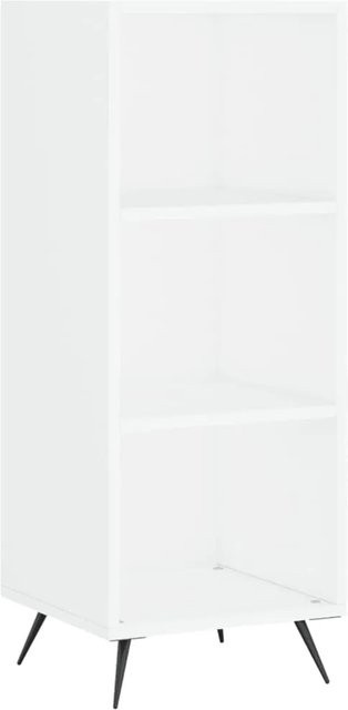 vidaXL Regalschrank modern in Weiß aus Holzwerkstoff und Metall, B/T/H: 34,5 x 32,5 x 90 cm - Bild 1