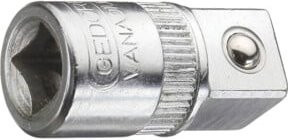 Gedore Vergrößerungsstück 2030 aus Chrom-Vanadium in Silber, 1/4 Zoll auf 3/8 Zoll - Bild 1