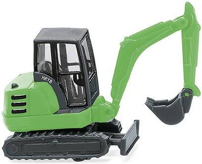 Wiking Modell Baufahrzeug Schaeff Mini-Bagger HR 18 in Grün, Schwarzgrau und Anthrazitgrau im Maßstab 1:160 - Bild 1