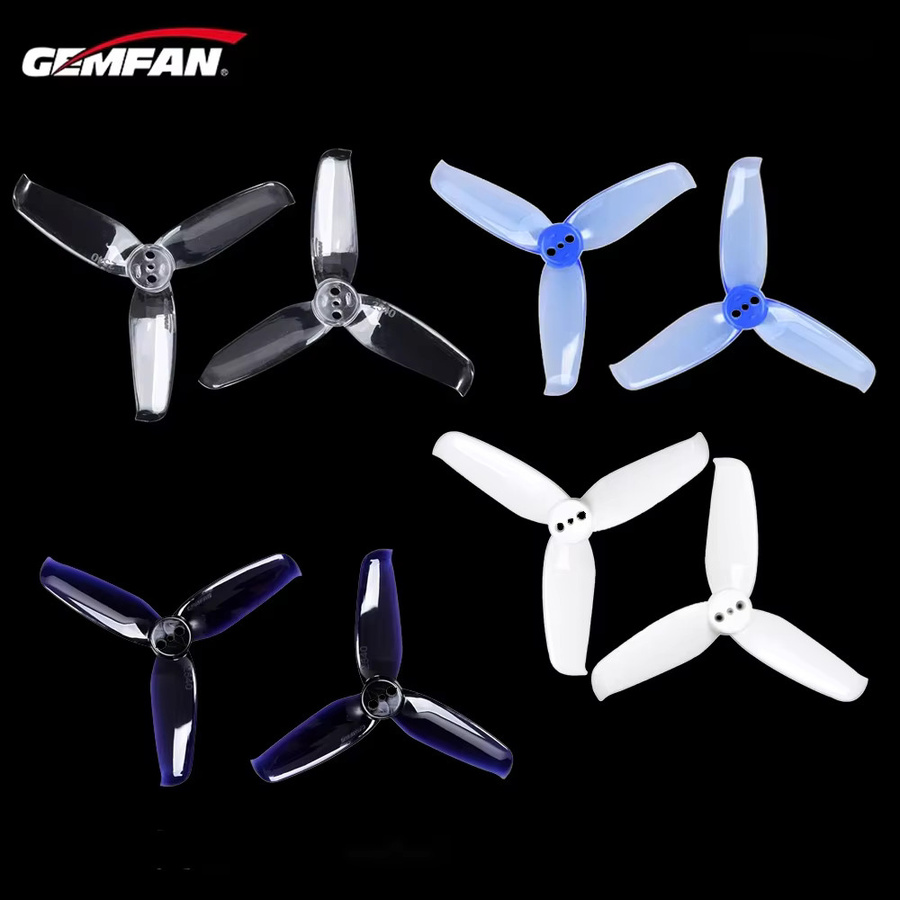GEMFAN Flash 2540 2,5 x 4 2,5 Zoll 3-Paddel-Propeller, 4-teiliges Set, Schwarz, Kunststoff - Bild 2