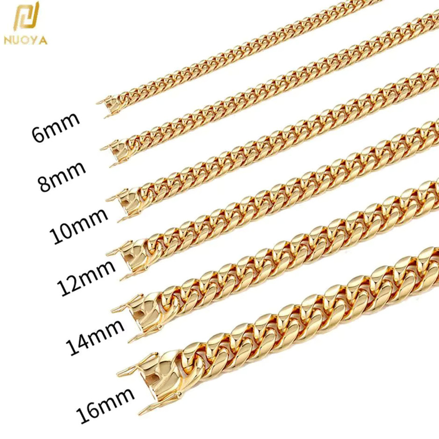 Alinoya Halskette, Edelstahl, Gold, Herren - Bild 3