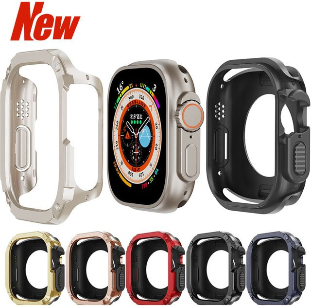 CAOWTAN 2-in-1-Hülle für Apple Watch, Silber, Unisex - Bild 1