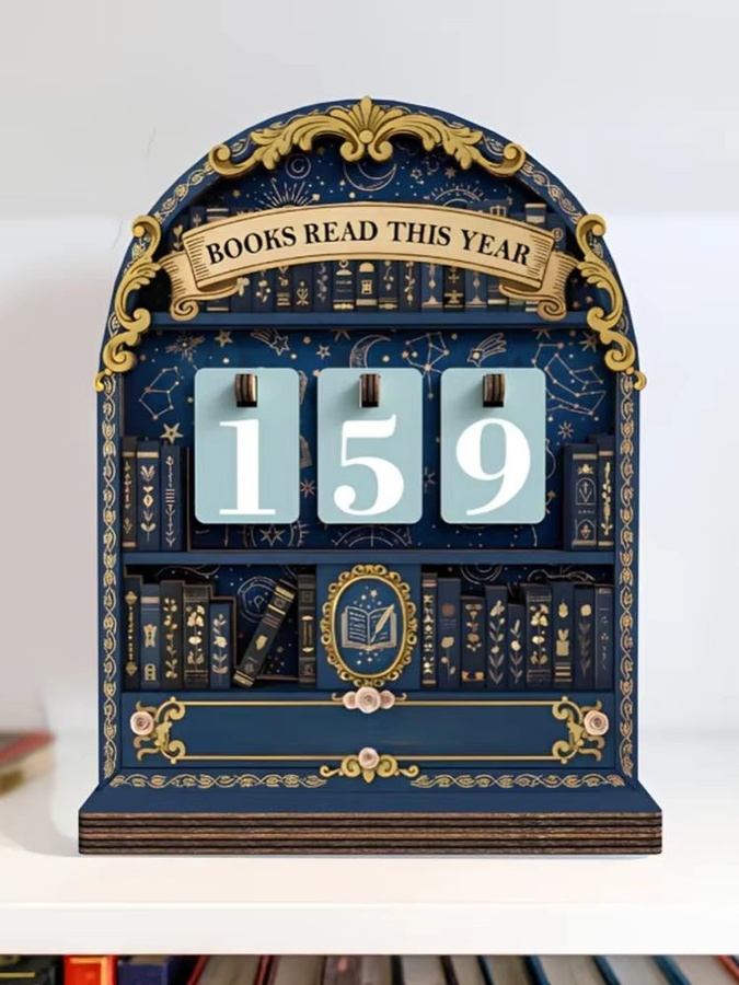 Retro Buchleseteller aus Holz für bis zu 999 Bücher - Bild 7