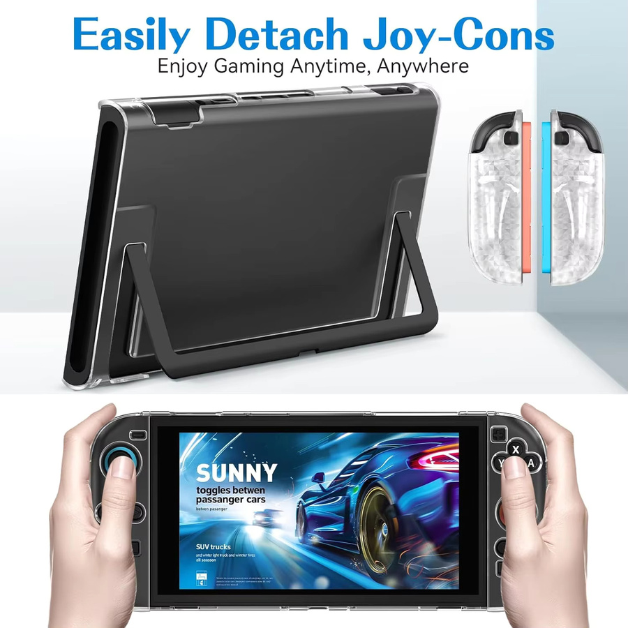 TECTINTER Transparente TPU+PC Hartschalen-Schutzhülle für Nintendo Switch 2 Spielkonsole - Bild 4