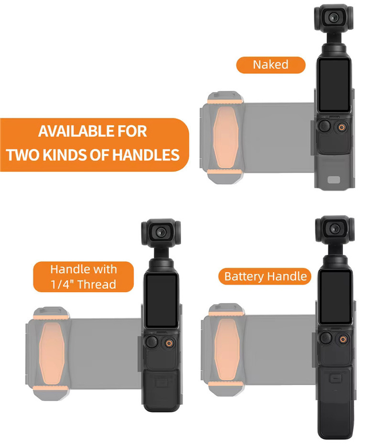 DJI Osmo Pocket 3 Telefon-Erweiterungshalterung und Handgriff-Adapter in Schwarz für DJI Pocket 3 und Pocket 4 - Bild 5