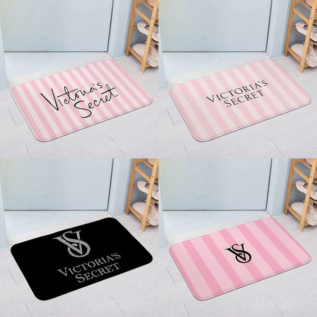 Beast Kingdom Fußmatte rosa gestreift rutschfest B/T: 60 x 40 cm - Bild 1
