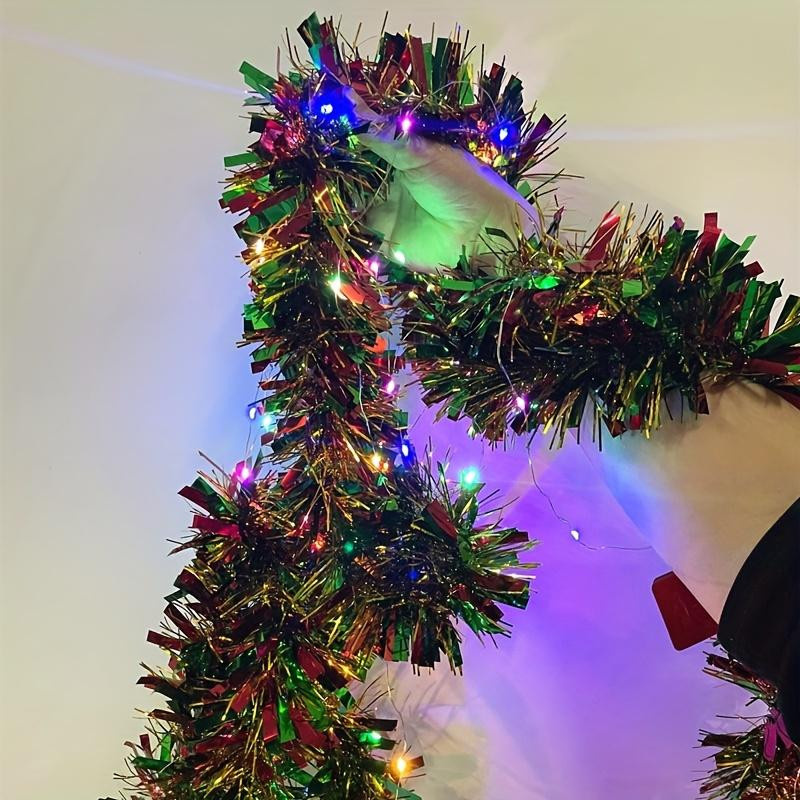Lucky Black Cat Weihnachtsglitzergirlande in Bunt für festliche Dekorationen im Innen- und Außenbereich, Länge: 5 m - Bild 4