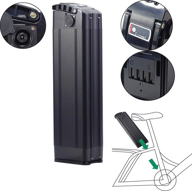 JETECH JT-EBB10-21 Lithium-Ionen-Akku für Moovy Elektrofahrrad, 36V 10Ah, Schwarz - Bild 1