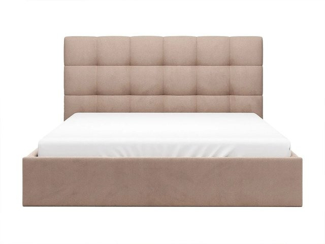 Vente-unique Bett Mirdal mit Bettkasten in Beige, Modernes Samt-Bett mit Lift-up-Funktion, B/T/H: 180 x 200 x 106 cm (Höhe: 106 cm, Breite: 180 cm, Tiefe: 200 cm) - Bild 1