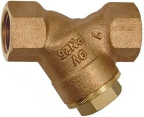 Riegler Schmutzfänger aus Messing in Rotguss-Optik, G 1 1/2, DN 40, MW 0,25 mm, Farbe: Gold - Bild 1