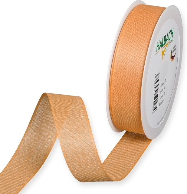 Halbach Dekoband in Baumwolloptik aus Polyester, Farbe: Apricot, Breite: 2,5 cm, Länge: 5 m - Bild 1