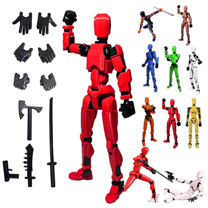 soulbao Mehrgelenkige Bewegliche Dummy-Figur, 3D-Gedrucktes Fidget-Modell - Bild 3