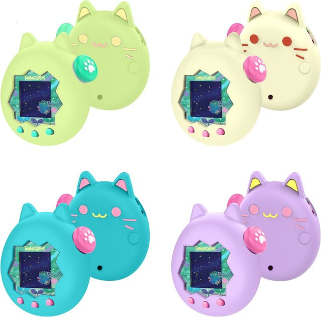 Bandai Tamagotchi Paradise, Silikon Schutzhülle Set, süße Katze, mit mehrfarbigem Zubehör - Bild 1