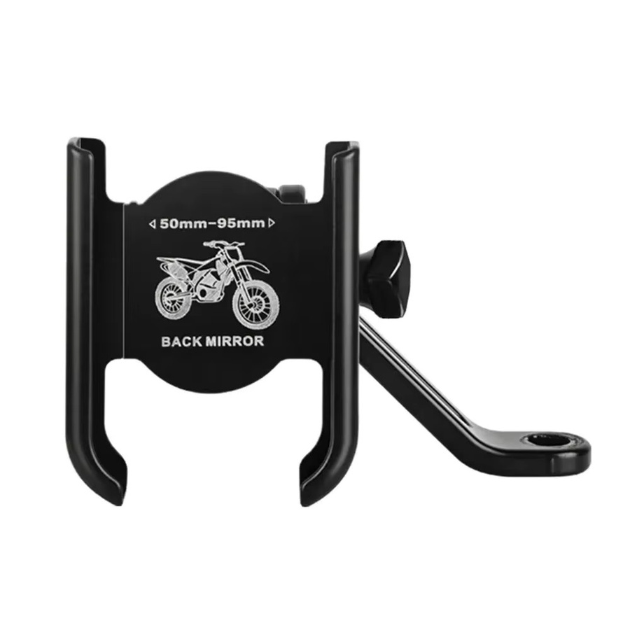 Handyhalterung für Motorrad und Fahrrad aus Aluminiumlegierung in Schwarz mit GPS-Halterung und Lenkerclip - Bild 5