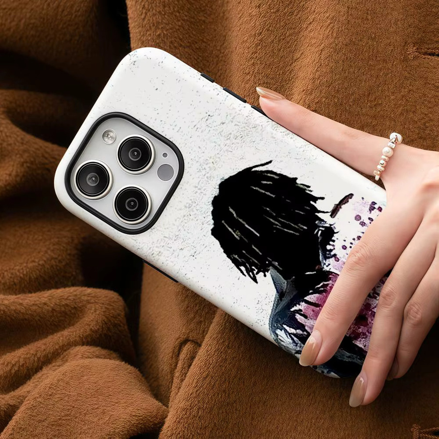 K-Ken Carson Mehr Chaos Handyhülle für iPhone 17 16 15 14 13 12 Pro Max Plus in Weiß mit glänzender HD-Doppelschicht-Flüssigkeitshartschale - Bild 5