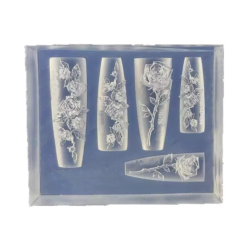Silikonformen für Nagelkunst und Schmuckherstellung, Rosenblüten-Charms - Bild 5